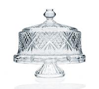 Godinger Dublin Crystal Cake Plate with Dome Cover
