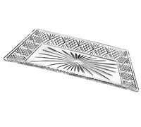 Godinger Dublin Rectangular Crystal Tray, 12 Inch x 6.5 Inch