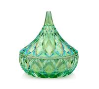 Godinger Green Glass Hershey Kiss Candy Dish - A Sweet and Stylish Delight