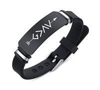 Godkids Gifts from Godfather Godmother, Christ Jesus Silicone Bracelet for Boys Girls Goddaughter Godson, WWJD/God Is Greater Than The Highs And Lows/He Came Died Arose Ascended Coming Back Wristband