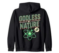 Godless by Nature Atheist Agnostic Design Zip Hoodie