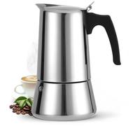 Godmorn Espresso Maker Stovetop, Moka Pot 9 Cups 450ml (Italian Espresso Cup = 50ml), Induction Hob Espresso Maker with Valve (Water Level Do Not Exceed), Espresso Coffee Maker