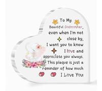 Godmother Acrylic Plaques Mother's Day Gifts Godmum Appreciate Present Birthday Heart Sign Home Decorations Christmas Souvenirs from Godkids Elephant Design Love Reminder Kepsake