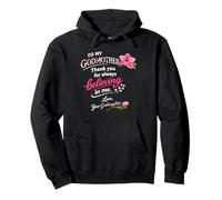 Godmother Appreciation Thank You From Goddaughter Floral Pullover Hoodie