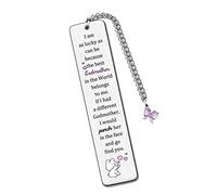 Godmother Bookmarks Mothers Day Gift Bookmarker Appreciate Birthday Present Women Retirement Appreciate The Best Godmother in The World Family Love Keepsakes Christmas Thanksgiving Book Accessory