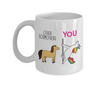 Godmother Funny Gift, Godmother Proposal Mug, Godmother Unicorn Mug, Aunt Promoted To Godmother Coffee Mug, Sister Godmother Asking Gift, Mother's Day Cup, Godmother Birthday Gifts From Godchild