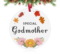 Godmother Gift from Godchildren Ceramic Ornament Keepsake Mother's Day Godmother Gifts Christmas Birthday Gift for Fairy Godmothers Christmas Hanging Ornament Baptism Gifts Proposal Present