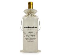 Godmother Gifts Godmother Birthday Gifts Wine Bags Baptism Gift for Godmother Wine Bottle Bag Godmother Proposal Pregnancy Announcement Gift Christmas Mothers Day Presents for Godmother