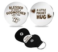 Godmother Gifts,Godmother Presents,Godparent Gifts,Will You Be My Godmother Gifts,Best Godmother Gifts,Fairy Godmother Gifts,Pocket Hug,Gift for Godmother,Christening Gifts,Godmother Christmas Gifts