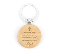 Godmother Gifts,Godparent Gifts,Godmother Birthday Gifts,will you be my godmother gifts,christening favours,god parents christmas gifts,christening gifts,Wooden Keyring,Godmother Christmas Gifts