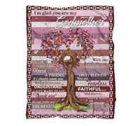 Godmother Godson Goddaughter Throw Blanket, Baptism Gift for God Mother, Sister, Friend on Birthday, Mother's Day