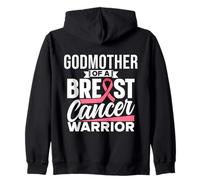 Godmother Of A Breast Cancer Warrior Support Breast Cancer Zip Hoodie