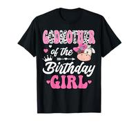 GodMother Of The Birthday Girl Farm Cow 1St Birthday Girl T-Shirt