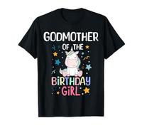 Godmother of The Birthday Girl Unicorn Girls Family Matching T-Shirt