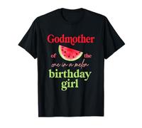 Godmother of the One In A Melon Birthday Girl Watermelon T-Shirt