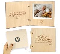 Godmother request & request godfather made of wood with envelope | Do you want to be my godmother/my godfather? | Original godmother gift with baby photo