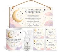 Godmother Thank You Star Gift Personalised Gift Box Set Mug Plaque Coasters