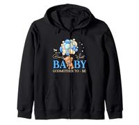 Godmother We Can Bearly Wait Baby Shower Family Matching Zip Hoodie