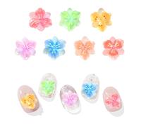 Godneei 50pcs 3D Flower Nail Charms, Resin charms for nails for DIY Design, mobile phone cases, notebooks