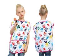 Godneei Children'S Apron for Age 2-7 Years, Adjustable Kids Painting Apron, Waterproof with Pockets Personalised Apron Kids, Graffiti Aprons for Cooking Baking Crafting Grilling Activity