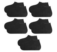 Godneei Foot Covers for Shoes, 5 Pairs Silicone Shoe Covers, Waterproof Shoe Covers Reusable for Men & Women, Non-Slip Shoe Protector Covers, Alternative to Shoe Covers Disposable, Black, Size L