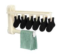 Godneei Space-Saving Suction Cup Wall Hanger - Adjustable Drying Rack for Socks, Underwear & Laundry | Sock Hangers for Drying | Underwear Peg Hanger