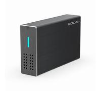 GODO 2.5 inch Dual Bay Hard Drive Enclosure,USB3.0 to 2.5" SATA I/II/III HDDs SSDs RAID External Enclosure,Support UASP Trim & Max 16TB,RAID 0/1/JBOD/PM Mode,Aluminum,Black