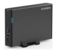 GODO 3.5" SATA HDD Enclosure, USB 3.0 Docking Station, Aluminum, 24TB | 5Gbps Data Transfer, UASP Support, 12V/2A Stable Power, Aluminum Heat Dissipation, LED Indicator, Vertical Stand Design