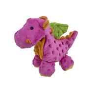 goDog Bubble Plush Dragons Squeaky Dog Toy, Chew Guard Technology - Hot Pink, Small