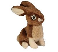 goDog Wildlife Rabbit Squeaky Plush Dog Toy, Chew Guard Technology - Brown, Large