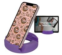 GoDonut Original Phone Stand - Portable Mount Accessory for Travel, Nightstand or Desk- Compatible with Tablet, iPhone & most Smartphones - Purple