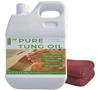 Godora 128 oz Pure Tung Oil for Wood Finishing, Wood Sealer for Indoor & Outdoor Favored by Craftsmen, Waterproof Tung Oil for Wood Products, Perfect Food Safety Tung Oil for Furniture & Countertops