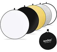 GODOX 24" 60cm 5-in-1 Collapsible Round Portable Disc Light Reflector with Bag for Studio and Photography - Gold, Silver, Black, White, Translucent.