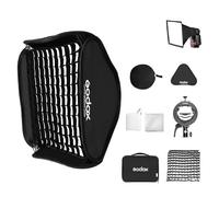 GODOX 24x24inch / 60x60cm Foldable Softbox & Grid with Godox S2 S-Type Speedlite Bracket Bowens Mount and Carrying Case for Godox V1 AD200Pro AD400Pro AD200 V860II TT685 TT600 Series and other Flashes