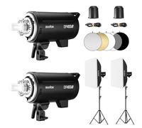 GODOX 2Pack DP400III 800Ws Studio Strobe Flash Lighting Kit with 2*Light Stand 2* Softbox 1 * 5 in 1 Reflector Studio Light for Portrait Photography Vedio Studio Shooting