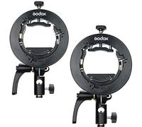 Godox 2pcs Flash S-Type Bracket with Bowens Mount,Direction-Adjustable Handle,for Godox V1 AD200Pro II etc Round Head Flash and AD400Pro II AD200 V860III V480 Series Speedlite