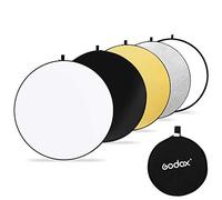 GODOX 32" 80cm 5-in-1 Collapsible Round Portable Disc Light Reflector with Bag for Studio and Photography - Gold, Silver, Black, White, Translucent.