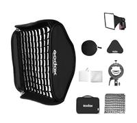 GODOX 32x32inch /80x80cm Foldable Flash Softbox Kit with Grid, Godox S2 S-Type Speedlite Bracket Bowens Mount and Carrying Case for Camera Flash Speedlight Studio Photography Video Shooting
