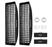 Godox 35 x 160cm Strip Beehive Honeycomd Grid Softbox with Bowens Mount Speedring Compatible for Godox Studio Flash and Other Strobe Lighting&Carry Bag(2PCS) (35 x 160cm)