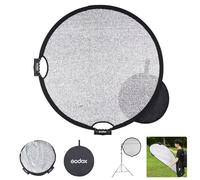 Godox 52"/130cm Photography Reflector, Windproof Collapsible Light Reflector with Adjustable Handle & Bag, for Outdoor Studio Video Photo Shooting, Portable Reflector Panel with Reinforced Edge