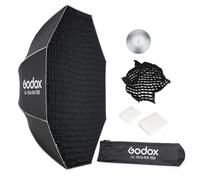 Godox 59" Foldable Octagon Softbox, Quick Release Strip Soft Box with Bowens Mount, Diffusers, Grid, Bag,for Godox SL60II AD400PRO AD600 Other Bowen Mount Studio Flash Speedlite.