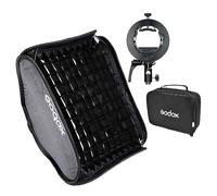 Godox 60cm x 60cm Foldable Universal Softbox with Honeycomb Grid + S2 Speedlite Bracket for Godox V1 Series, AD200Pro, AD200, AD400Pro, V860II Series, TT350 Series Flash Speedlite (SGGV6060cm)