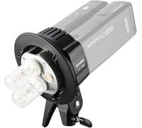 Godox AD-B2 Dual Power Flash Bracket for AD200 Pro II, AD200 Pro, AD200, Combines 2x 200Ws Flashes to Achieve 400Ws Output, Bowens S-Type Mount, 5/8" Stand Adapter, Ideal for Studio and Outdoor