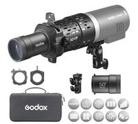 Godox AD-FP-50 Flash Projector Projection Accessory Snoot Light Lens Accessories Photo Focus Equipped with 3 Optical Lenses 10 Gobos to Create Different Shapes of Photography Light