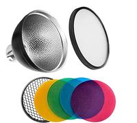 Godox AD-S2 Standard Reflector Kit with AD-S11 Color Gel Soft Diffuser Pack for Godox AD200 AD200Pro AD360 AD360II Strobe Flash