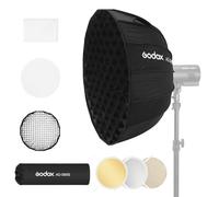 Godox AD-S65S Softbox Godox Mount Softbox 65cm/25.6inch with Grid Diffusers Reflector Carry Bag for AD400 Pro AD300 Pro Strobe Flash and ML100bi ML100RGB ML60 ML60Bi ML60II Bi ML30 ML30Bi LED Light