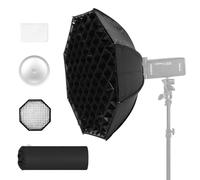 Godox AD-S7 Umbrella Softbox Quick Set up Release 48cm/18.9inch Soft Box with Grid Diffuser Carry Bag for Godox AD200 AD200Pro AD200Pro II AD360II Strobe Flash.
