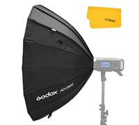 Godox AD-S85S 85cm/33.5inch Portable Softbox Soft Umbrella Silver Inside with Godox Mount Quick Install and Reflector Diffuser Grid Suitable for Godox AD300 Pro Godox AD400 Pro