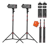 Godox AD200 Pro 200Ws Portable Flash | 200Ws Studio Flash TTL HSS Compact Strobe Light | Battery Powered Bowens Fit 0.01-1.8s Recycling Time | 265cm Lightstand Tripod Support Extendable Kit