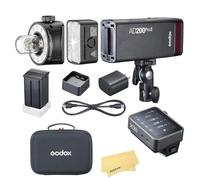 Godox AD200 Pro II 2.4G Pocket Flash Strobe with X3Pro S Flash Trigger for Sony Cameras,500 Full Power Flashes,0.01-1.8s Recycling,2900mAh Battery,Bi-Color Modeling Lamp(Godox AD200ProII)